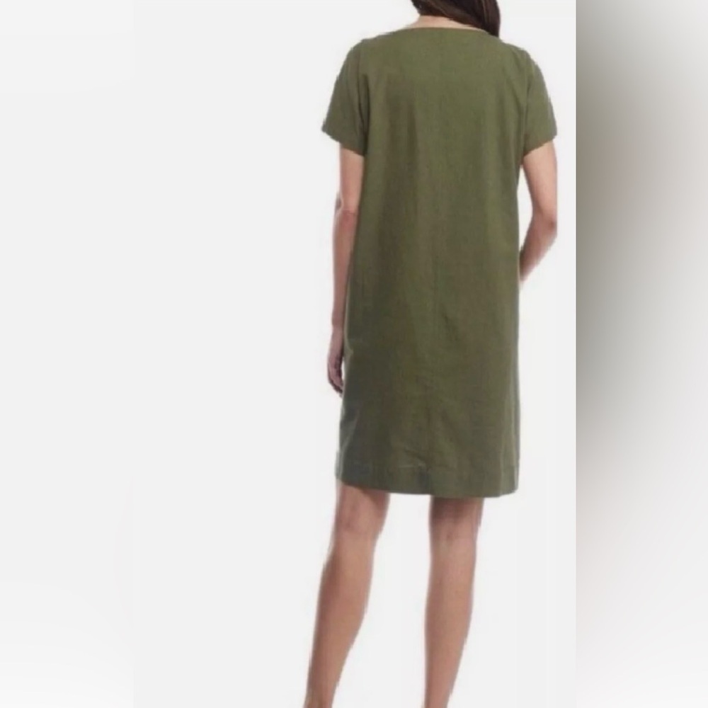 Eileen Fisher Organic Cotton Boatneck Shirt Dress - Picture 3 of 8